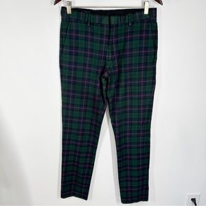 J. Crew Ludlow Slim Fit Tartan Plaid Unstructured Suit Pants 30/32